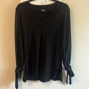 Top shop black V neck top